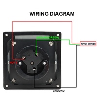 Kotak Inlet Daya Generator RV 30 Amp, Receptacle NEMA TT-30P, Soket Saklar Plastik Tahan Air, Stopkontak Luar Ruangan 125V
