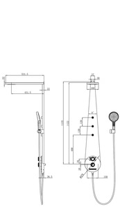 Настенная смарт-панель для душа с цифровым дисплеем, эффектом тропического ливня, массажем поясницы и LED-подсветкой, цвета: серебро, золото, оружейная сталь, латунь - Product Image 6