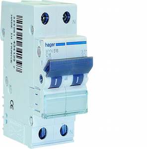 MYN516 Personalizzabile con Hagers MCB 4500A 1P+N curva C 16A 2 moduli - Product Image 1