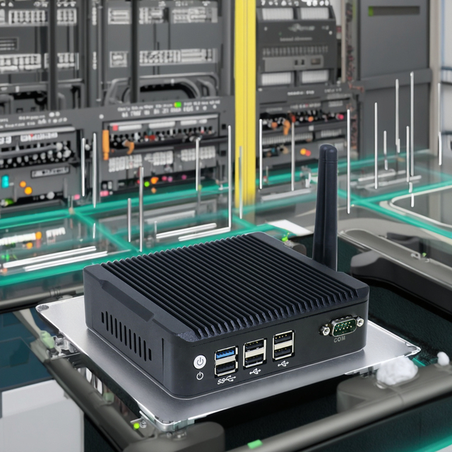 Quad Core Fanless Micro Computer J1900 Lower Power Mini PC for Automatic Machine with Win10 Linux in Stock