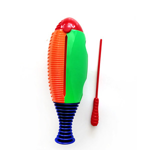 Wholesale Orff Percussion <b>Instrument</b> Plastic Colorful Fish-Shaped Frog Sound Tube with Sticks <b>Musical</b> <b>Instrument</b> for Kids - Product Image 5