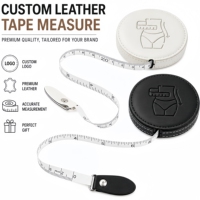 Étui en cuir souple de haute qualité pour usine, personnalisable avec logo d'entreprise, promotionnel, avec mini mètre ruban intégré