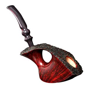 Rhubarb Wood Pipe Solid Natural Charm Dark Red Glossy Cumberland Tobacco Pipe Free Type 3mm Filter Men's Smoking Pipe - Product Image 3