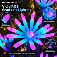 MOMOVALLEY Lampe LED en forme de fleur, éclairage paysager, sculpture lumineuse pour l'aménagement de jardins de villégiature, éclairage de parcs, décoration