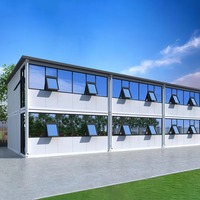 Maison conteneur moderne de conception industrielle personnalisée, étanche, modulaire et préfabriquée pour usage résidentiel, commercial ou comme salle de bain