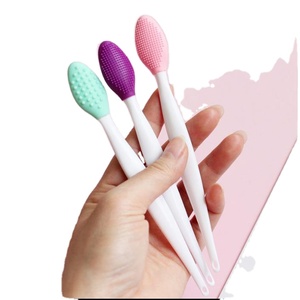 <span class=keywords><strong>Brosse</strong></span> en <span class=keywords><strong>Silicone</strong></span> Double Face pour Soin de la Peau, Outil d'Exfoliation et Nettoyage du Nez pour Points Noirs et Lèvres - Product Image 4
