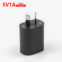 5V 1A certification australienne SAA AU téléphone portable port USB chargeur adaptateur de prise murale pour AU