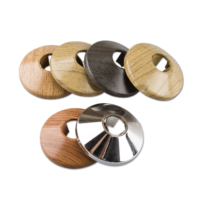 Rosaces décoratives en plastique imitation bois pour radiateur, tuyau circulaire de 15 mm de diamètre intérieur, accessoires de meubles