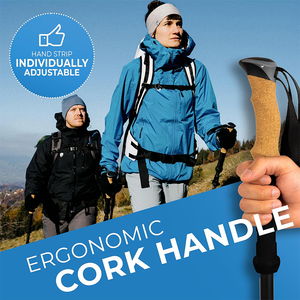 Ensemble de 2 bâtons de <span class=keywords><strong>marche</strong></span> télescopiques pour randonnée pédestre et voyage en carbone - Product Image 6