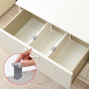 Adjustable Plastic Drawer Divider With <b>Hook</b> Installation For Desktop Organization - Product Image 1