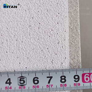 Paneles Acústicos de Techo de Fibra Mineral de 10 mm <span class=keywords><strong>para</strong></span> Interiores, 60x60 cm, Paneles de Techo Acústicos de Lana Mineral - Product Image 1