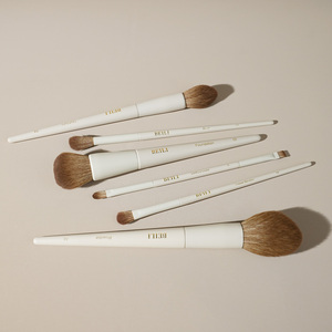 Pinceaux de maquillage multi-usages, poils synthétiques, manche en bois mat, pinceaux cosmétiques pour le visage et les yeux, OEM ODM, vente en gros - Product Image 1