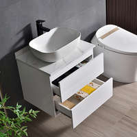 Meuble de salle de bain mural de style ferme, éclairé par LED, écologique, moderne et luxueux, à prix de gros réduit