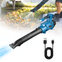 Souffleur portatif Longbank 600W haute puissance avec lumière de travail LED, moteur sans balais 22000 tr/min, flux d'air puissant pour le nettoyage domestique et l'extérieur