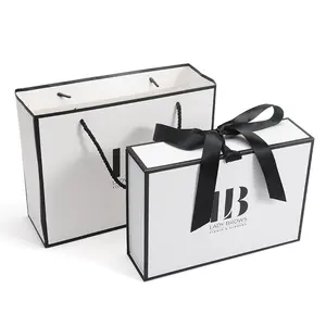 Custom logo luxury folding packing shipping clothing handbag gift packaging box