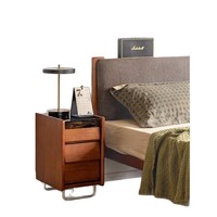 Table de chevet et armoire à 3 tiroirs en bois massif de style nordique pour chambre à coucher, rangement mobile pour petit appartement