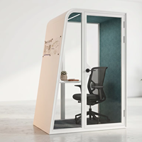 Cabine téléphonique acoustique insonorisée pour bureau, cabine modulaire silencieuse pour appels en open space