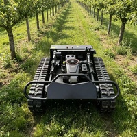 Tondeuse à lame plate compacte télécommandée, puissante, tout-terrain, pour travaux de construction extérieurs et manutention de matériaux