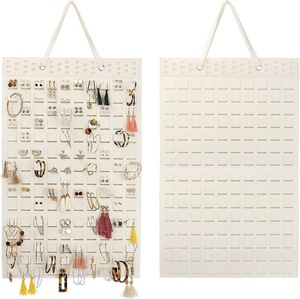 Fabric Felt <b>Hanging</b> Bag for Earring <b>Wall</b>-Mounted Jewelry <b>Storage</b> Including Necklace Ring for Organizing <b>Wall</b> <b>Storage</b> - Product Image 4