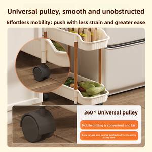 Carrito <span class=keywords><strong>de</strong></span> Almacenamiento <span class=keywords><strong>de</strong></span> Plástico para Espacios Reducidos, Móvil, <span class=keywords><strong>de</strong></span> Pie, para el Hogar, Sala <span class=keywords><strong>de</strong></span> Estar, Aperitivos, Cocina, <span class=keywords><strong>de</strong></span> Tres Niveles, Ultraestrecho - Product Image 4