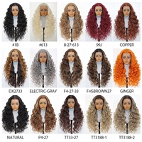 Wig Latisha Berlapis Tanpa Lem, Serat Futura Tahan Panas, Rambut Campuran Afrika 13x6 Body Wave, Wig Cosplay Hd Sintetis Lace Front