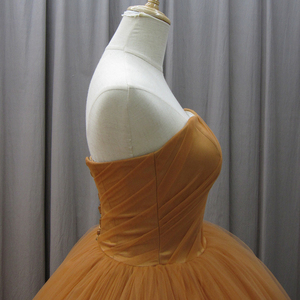 Robe de demoiselle d'honneur sans bretelles en forme de citrouille, robe de soirée longue élégante, robe vintage Mz0040 - Product Image 6