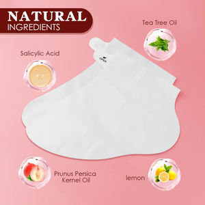 Maschera Esfoliante per Piedi OEM all'Acido Salicilico e Pesca, Trattamento Spa per Pedicure, Cura <span class=keywords><strong>dei</strong></span> Piedi Secchi e <span class=keywords><strong>Talloni</strong></span> Screpolati - Product Image 4