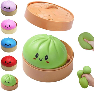 Kawaii Food Steamer Stretchy <b>Desk</b> <b>Toy</b> Giant Glitter Colorful Dumpling Stress Balls Fidget Sensory Squishy <b>Toy</b> - Product Image 5