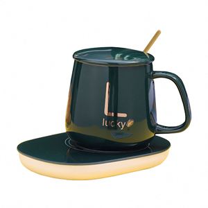2026 Promotional <b>USB</b> Electric <b>Heating</b> Ceramic Coffee Mug Warmer Smart Office Drinkware Gift Set for Camping - Product Image 5