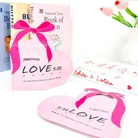 Sac d'emballage en forme de cœur pour bonbons de mariage LOVE 5:20 Texte Fermeture éclair supérieure Sac à main mignon pour la Saint-Valentin Sac cadeau pour le festival de Qixi