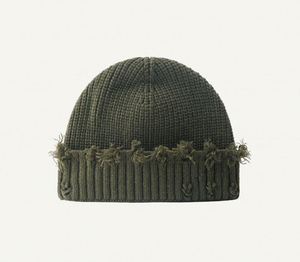 Gorros de Invierno Unisex de Color Sólido al por Mayor para Hombre, Gorros de Punto Personalizados, Gorros Desgastados - Product Image 6