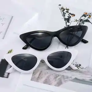Óculos de sol oval tipo olho de gato, óculos de sol bonito vintage de alta qualidade para mulheres e meninas 2023