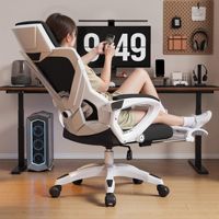 Chaise de bureau ergonomique en maille, large et extensible, avec cadre en nylon rotatif et hauteur réglable, fabriquée par un fabricant professionnel