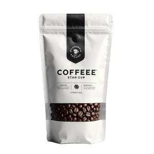 Papier d'aluminium noir mat imprimé sur mesure 100g 250g 500g 1kg 12oz Sachets de café en plastique à fond plat pochettes avec valve - Product Image 1