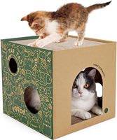 Tempat tidur kucing bergelombang, mainan latihan pelindung kucing pohon kucing