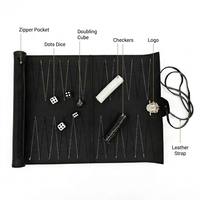 Jeu de Backgammon Portable de Luxe en Cuir PU Fait Main avec Jetons et Dés – Idéal pour les Voyages en Extérieur – Excellent Cadeau
