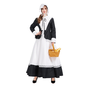 NUEVO Disfraz de Carnaval de Halloween para Mujer, Disfraz de <span class=keywords><strong>La</strong></span> <span class=keywords><strong>Pequeña</strong></span> Casa de <span class=keywords><strong>la</strong></span> Pradera, Traje de Pionera Americana, Disfraz de Peregrina, Disfraz de Fiesta de Disfraces - Product Image 2