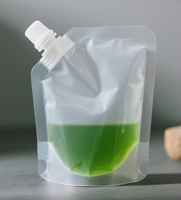 Pochette à bec verseur personnalisable en PE de qualité alimentaire pour voyage, eau, liquides, cosmétiques, avec emballage carton