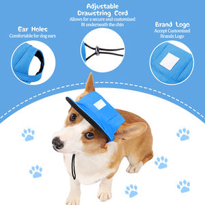 Chapeaux d'oreille mobiles de luxe Famicheer pour animaux de compagnie (chats et chiens), chapeau pour Pitbull, en polyester, sac OPP, accessoires d'été, imprimé, durable - Product Image 3