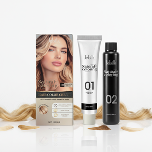 Teinture capillaire végane professionnelle - Couverture 100% des cheveux gris, formule à base de plantes avec huile d'argan pour des cheveux hydratés et brillants - Product Image 1