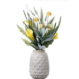 Bouquet de lys artificiels Longze, feuilles jaunes et vertes, décoration de mariage, décoration murale, CF01145 - Product Image 5