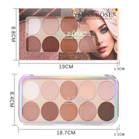 Palette de maquillage MISS ROSE Professional, texture fine, longue tenue, 18g, effet scintillant, illuminateur, contouring.