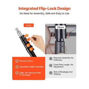 Outil de nettoyage et de peinture polyvalent pour poteau d'extension télescopique de 4.66 à 19 pieds - Product Image 4