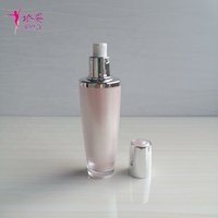 Ensembles de bouteilles d'emballage cosmétique en acrylique de forme ovale de 30ml/80ml/100ml/15g/30g/50g