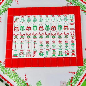 Juego de Mahjong Plegable Moderno y de Lujo Personalizado, Rosa y Verde, 160 Piezas, 4 Capas, Serie Temática de Navidad con Cascanueces y <span class=keywords><strong>Ballet</strong></span> - Product Image 4