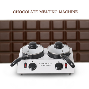 Schokoladen schmelz maschine Double Pot <span class=keywords><strong>Tempting</strong></span> 2 Antihaft-Heizkessel Schokoladen käse Zuckers chmelzer Kommerzieller Schmelztiegel - Product Image 2