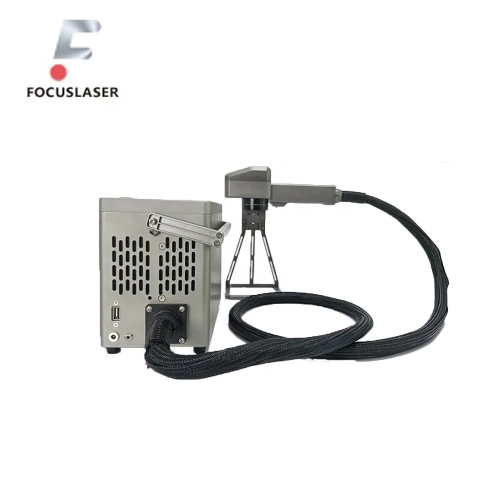 Focuslaser 20W มินิเดสก์ท็อปไฟเบอร์เลเซอร์เครื่องหมาย Pulsed การทํางาน MAX แหล่งกําเนิดแสงเลเซอร์ใช้ในบ้านรองรับ AI DXF DST PLT BMP