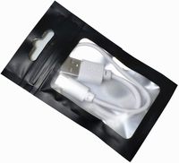 Sacs en Mylar pour imprimante numérique, pochettes scellées à trois côtés pour étuis de téléphone portable, étanches, noir mat avec trou de suspension