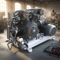 Compresseur d'air à piston industriel de haute qualité 15KW/20HP, refroidi par air, moteur PLC, 40 bars, moyenne pression