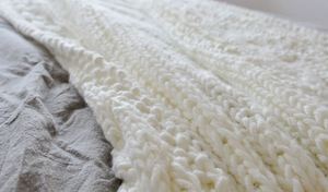Zéro défaut luxe fait à la main 100% acrylique islande gros câble tricot literie <span class=keywords><strong>couvre</strong></span>-<span class=keywords><strong>lit</strong></span> canapé jeter couverture - Product Image 5